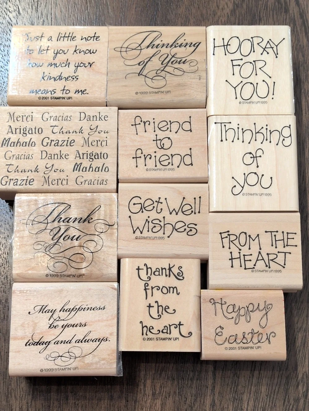 Stampin Up! set wooden